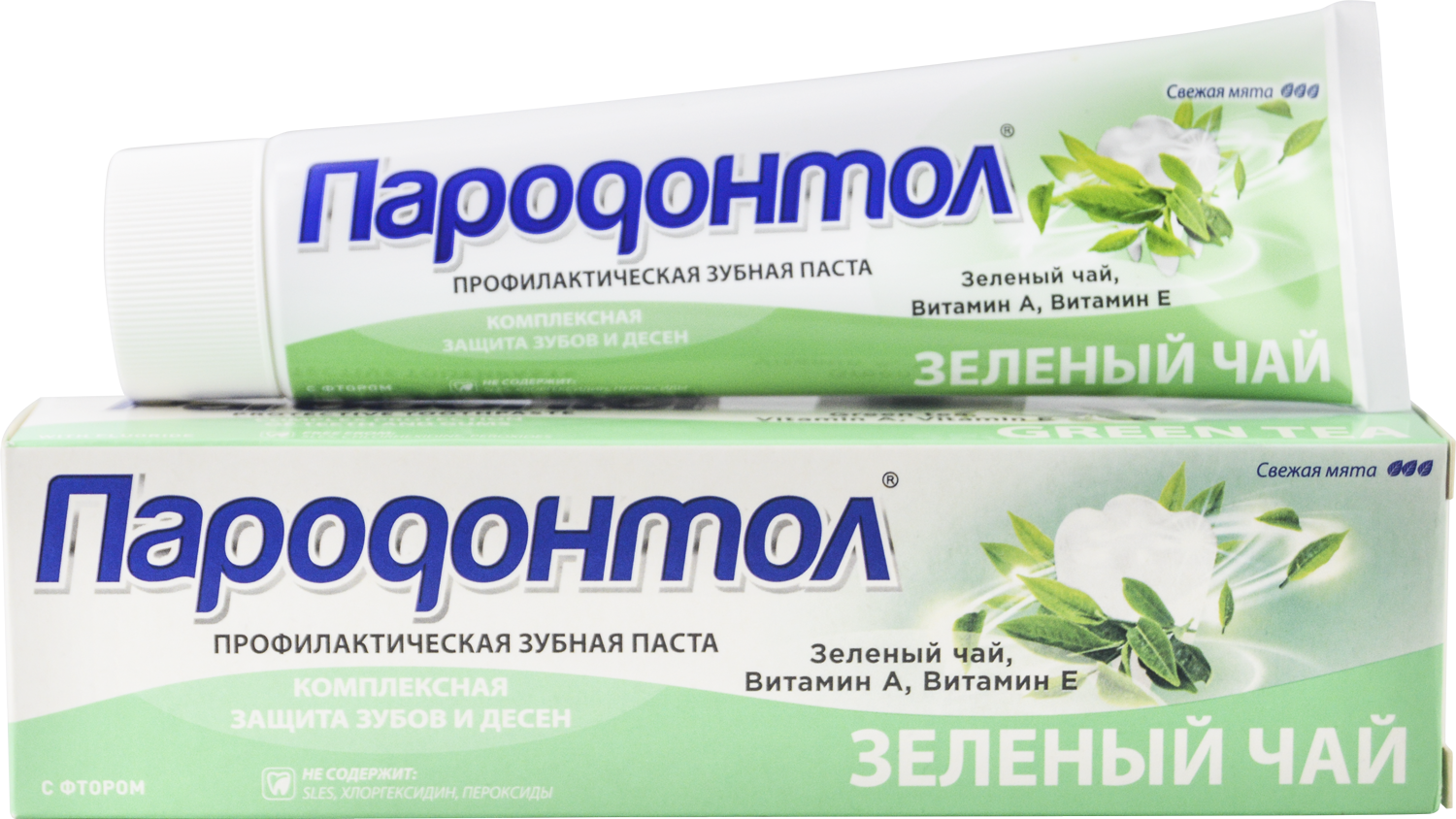 Зубная паста "Пародонтол" ("Parodontol")  зеленый чай 124 гр.