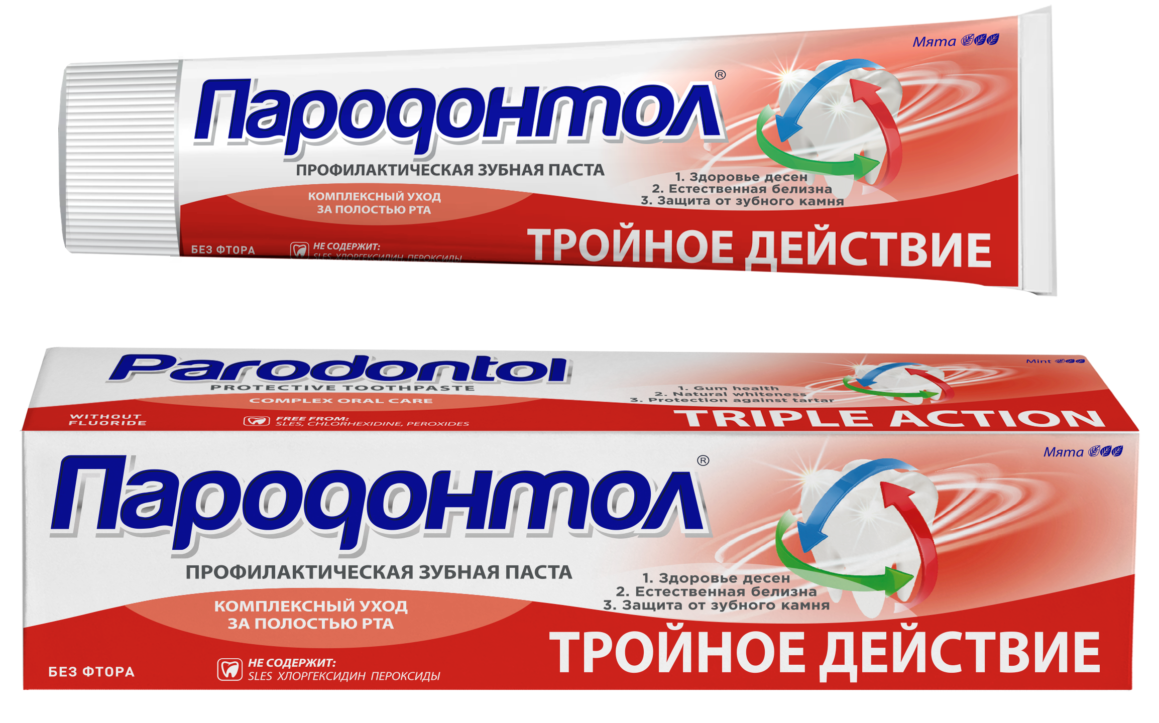 Зубная паста "Пародонтол" ("Parodontol") Тройное действие 124 гр.