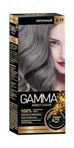 Стойкая крем-краска для волос GAMMA тон 8.19 Пепельный