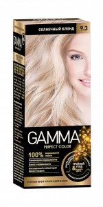 Стойкая крем-краска для волос GAMMA тон 9.3 Солнечный Блонд