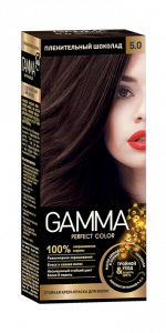 Стойкая крем-краска для волос GAMMA тон 5.0 Пленительный Шоколад