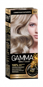 Стойкая крем-краска для волос GAMMA тон 8.3 Сливочная Карамель