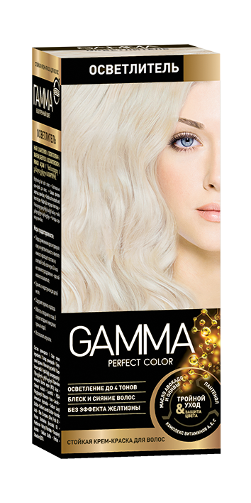 Стойкая крем-краска для волос GAMMA Осветлитель