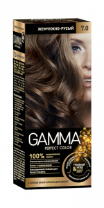 Стойкая крем-краска для волос GAMMA  тон 7.0 Жемчужно-русый