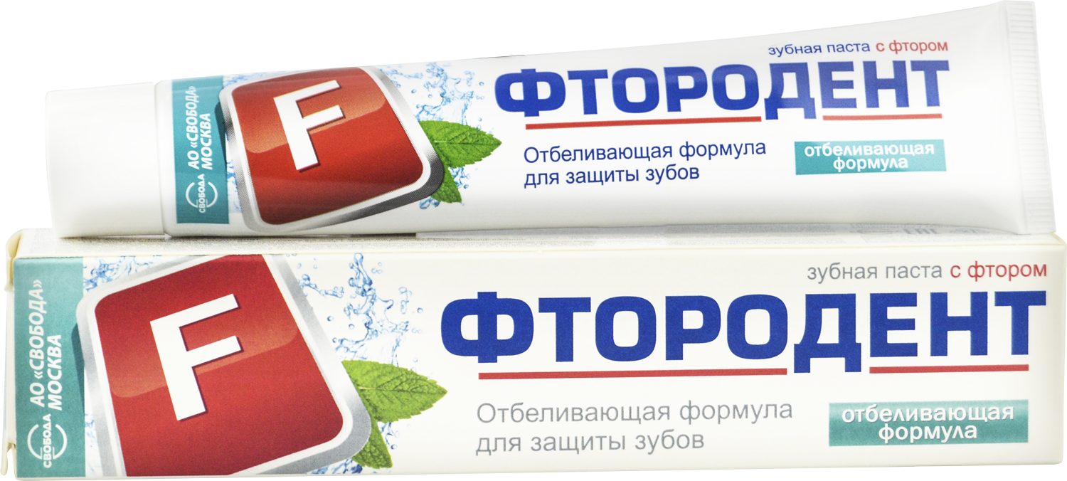 Зубная паста "Фтородент" отбеливающая формула