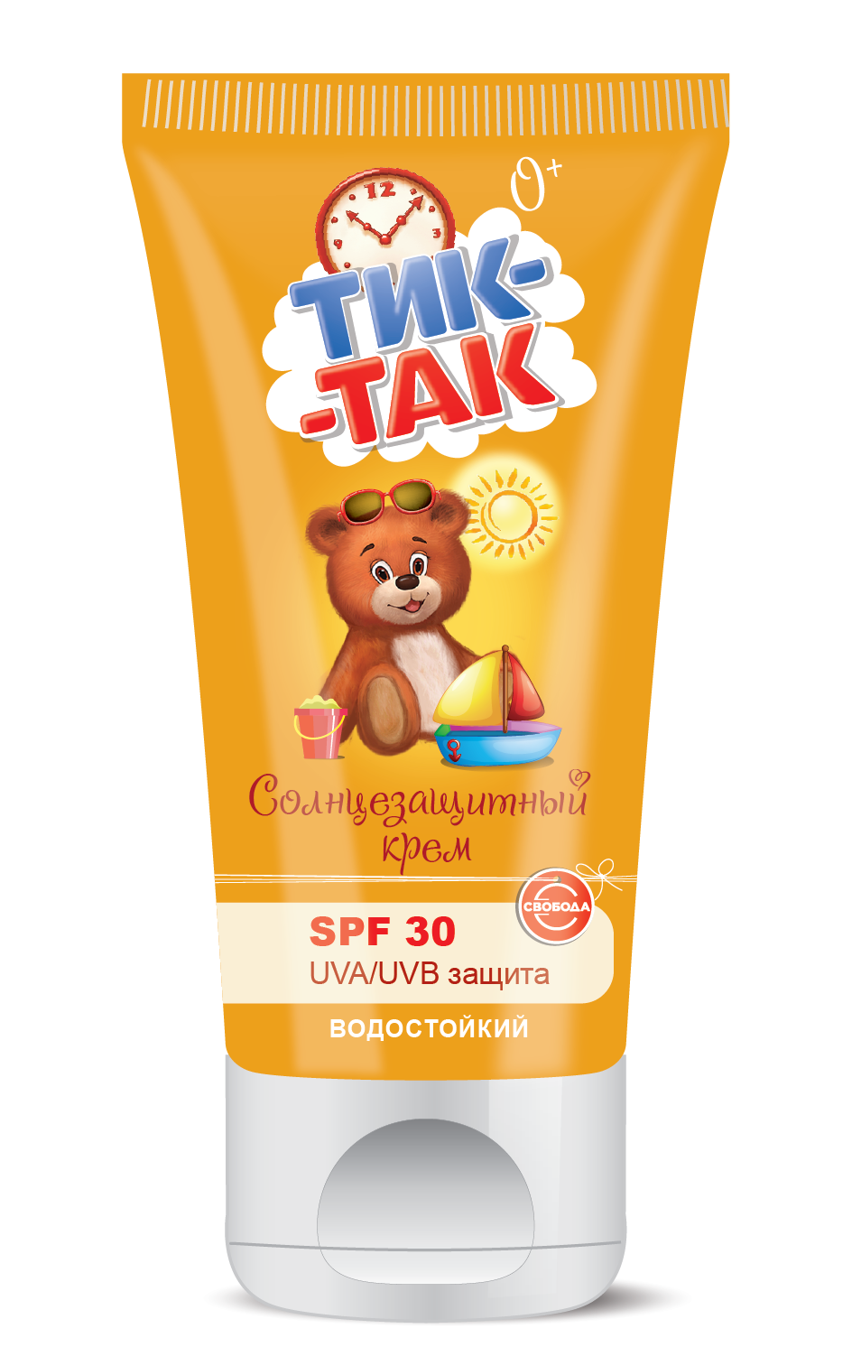 Солнцезащитный крем SPF 30 для детей "ТИК-ТАК"