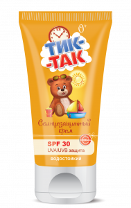 Солнцезащитный крем SPF 30 для детей "ТИК-ТАК"