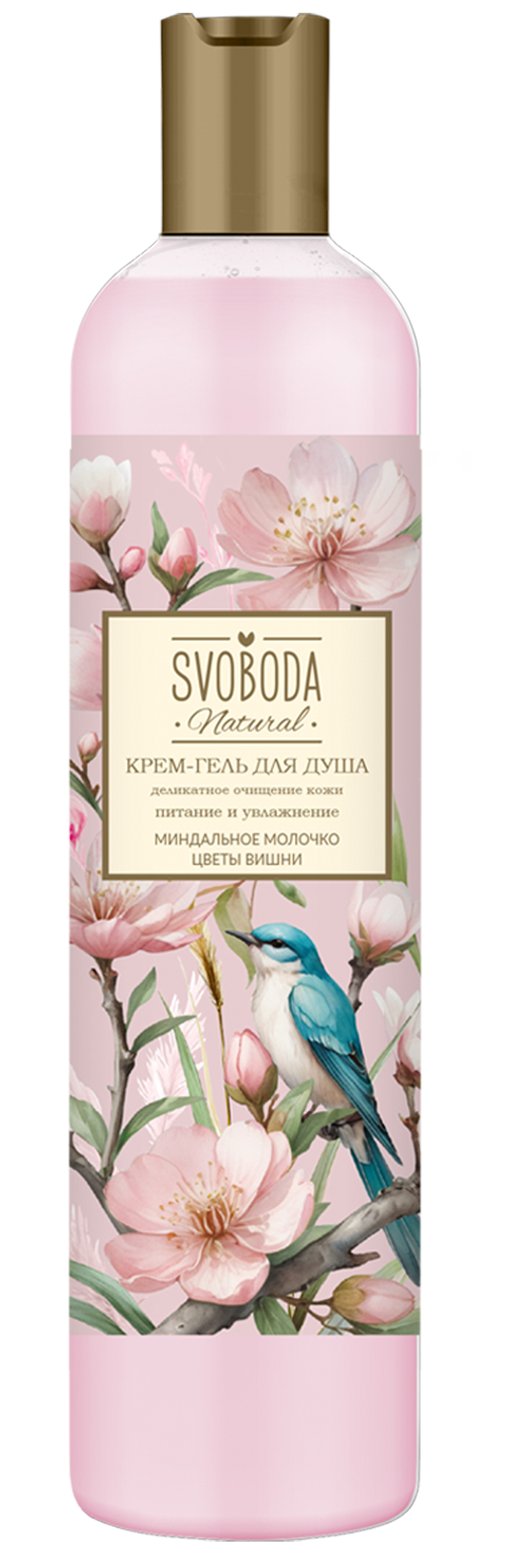 Крем-гель для душа SVOBODA Сладкий миндаль и цветы вишни