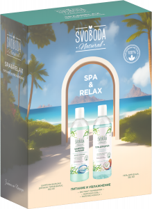 Подарочный набор SVOBODA NATURAL "SPA & RELAX" (Шампунь-бальзам для волос + гель для душа)