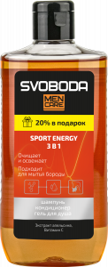 Шампунь-кондиционер-гель для душа 3 в 1 SVOBODA MEN CARE SPORT ENERGY